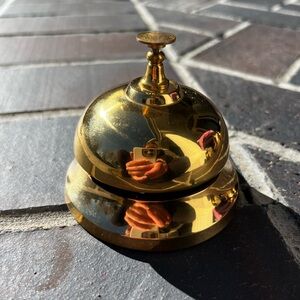 Antique Style Brass Hotel Desk Bell